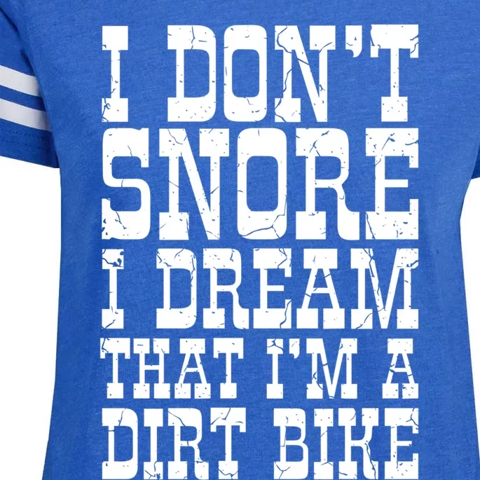 Dirt Bike Dad Funny Motocross Dont Snore Motorcycle Grandpa Gift Enza Ladies Jersey Football T-Shirt