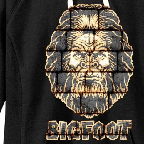 Distressed Bigfoot Women's Fleece Hoodie