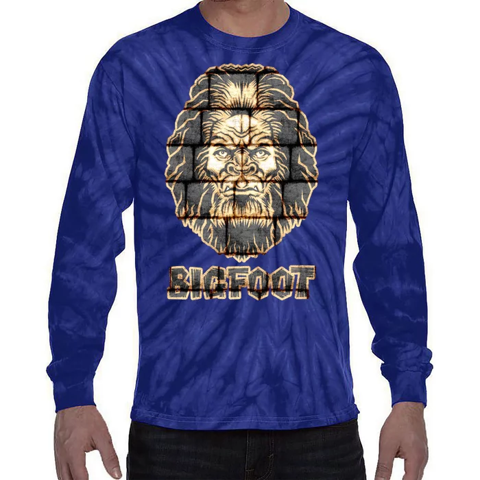 Distressed Bigfoot Tie-Dye Long Sleeve Shirt