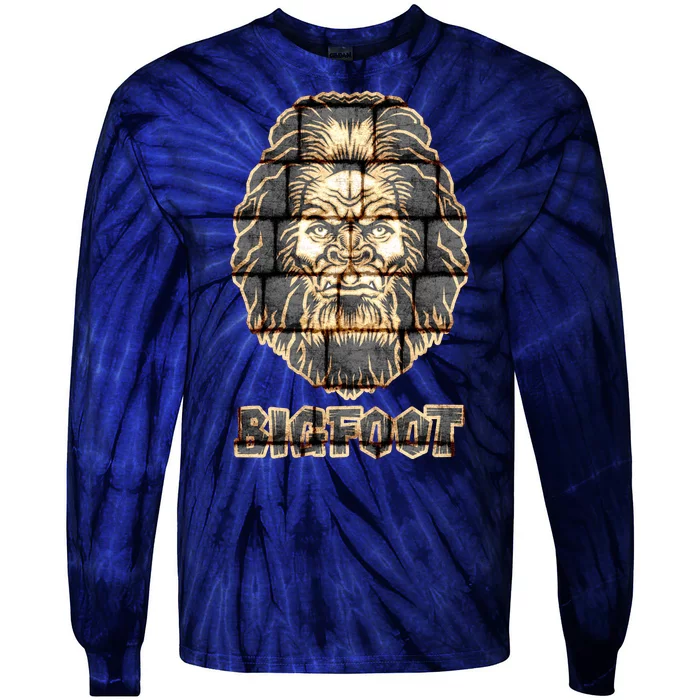 Distressed Bigfoot Tie-Dye Long Sleeve Shirt