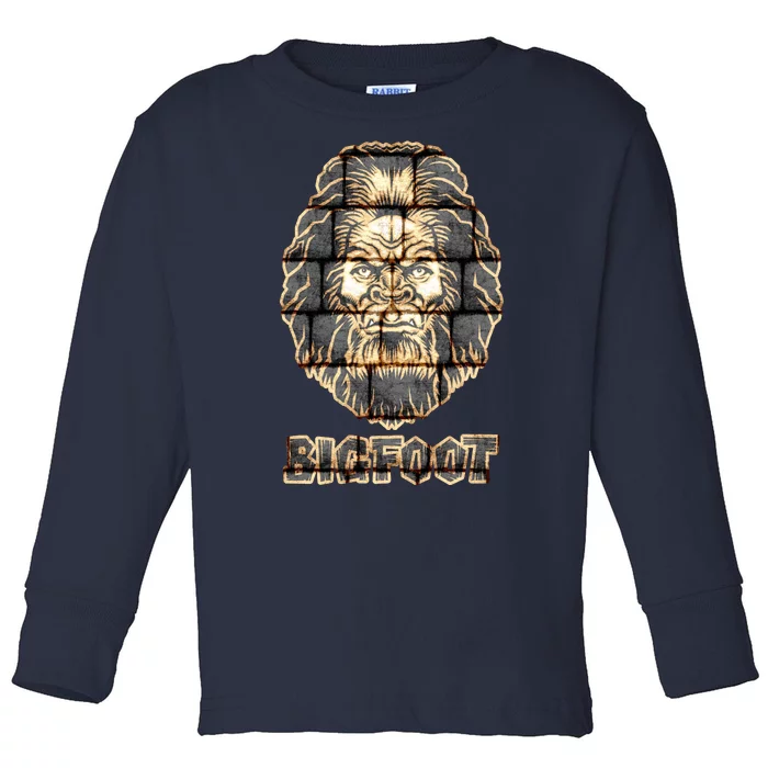 Distressed Bigfoot Toddler Long Sleeve Shirt