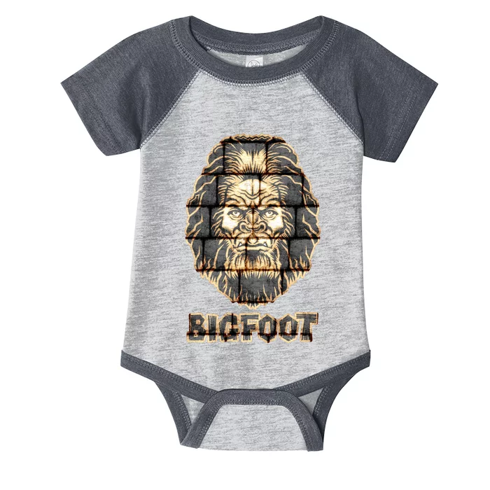 Distressed Bigfoot Infant Baby Jersey Bodysuit