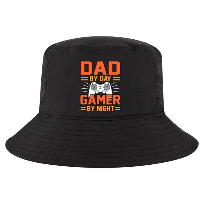 Dad By Day Gamer By Night Father’s Day Daddy Father Graphic Cool Comfort Performance Bucket Hat