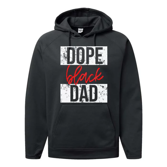 Dope Black Dad Performance Fleece Hoodie