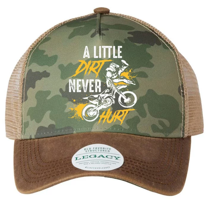 Dirt Bike Dirt Never Hurt Motocross Legacy Tie Dye Trucker Hat