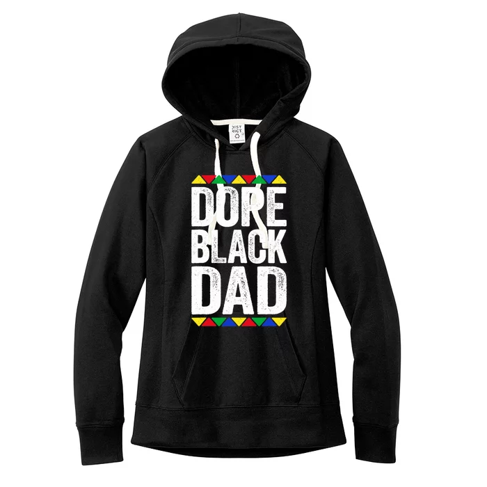 Dope Black Dad Black Pride Women's Fleece Hoodie