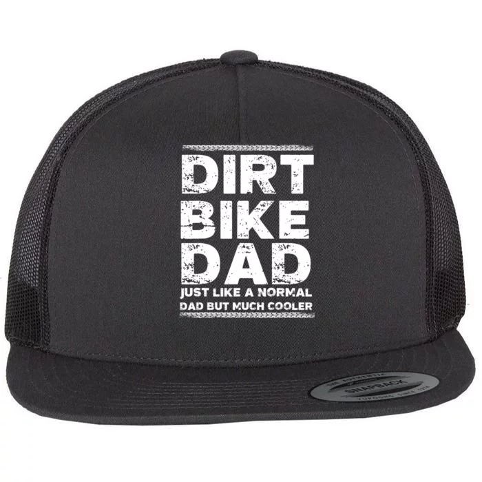 DIRT BIKE DAD Bike Cute Gift Motocross Enduro Funny Gift Flat Bill Trucker Hat