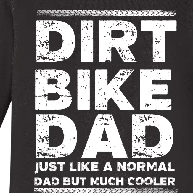 DIRT BIKE DAD Bike Cute Gift Motocross Enduro Funny Gift Baby Long Sleeve Bodysuit