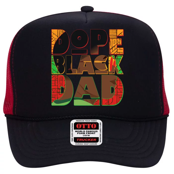 Dope Black Dad High Crown Mesh Trucker Hat