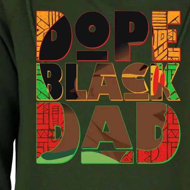 Dope Black Dad Womens Funnel Neck Pullover Hood