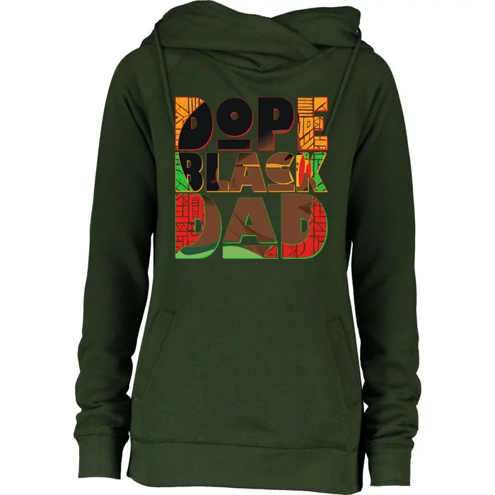 Dope Black Dad Womens Funnel Neck Pullover Hood