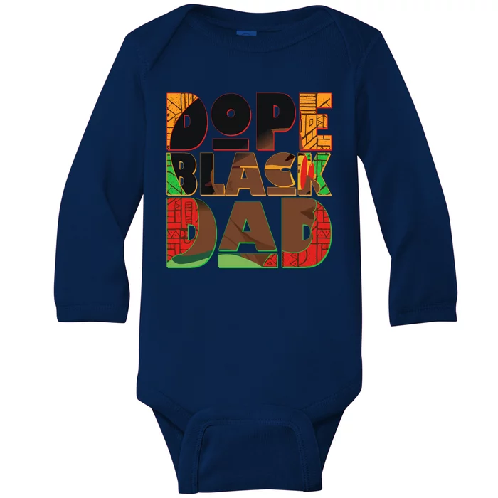 Dope Black Dad Baby Long Sleeve Bodysuit