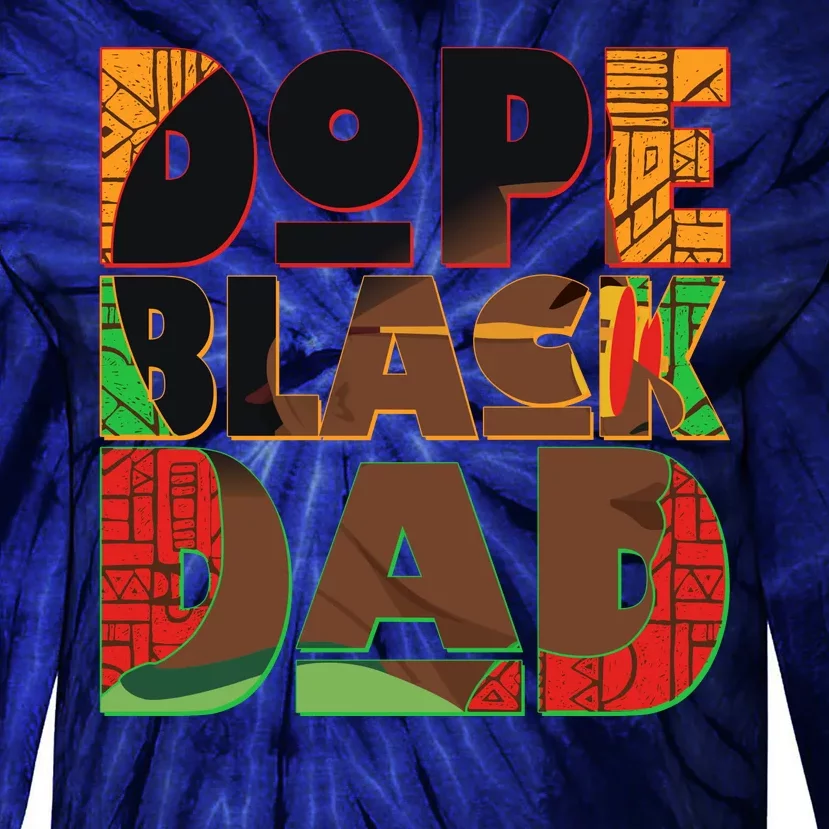 Dope Black Dad Tie-Dye Long Sleeve Shirt