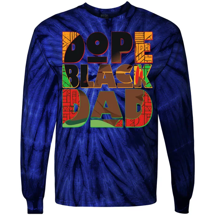 Dope Black Dad Tie-Dye Long Sleeve Shirt