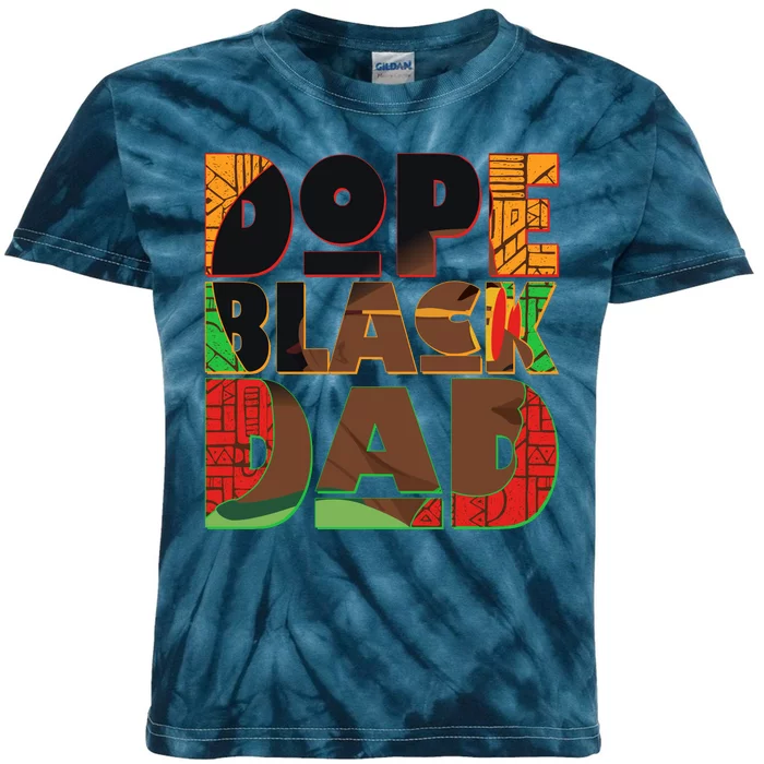 Dope Black Dad Kids Tie-Dye T-Shirt