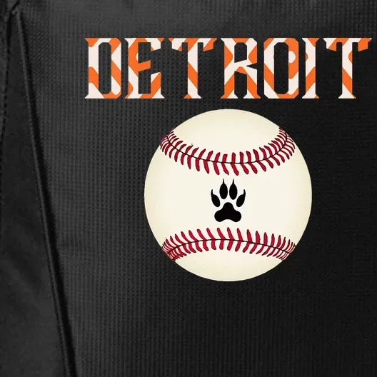 Detroit Baseball Dress Tiger Scratch And Giant Ball City Backpack