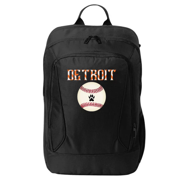 Detroit Baseball Dress Tiger Scratch And Giant Ball City Backpack