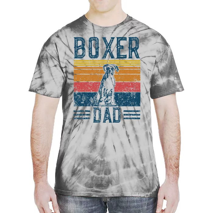 Dog Boxer Dad Vintage Boxer Dad Tie-Dye T-Shirt