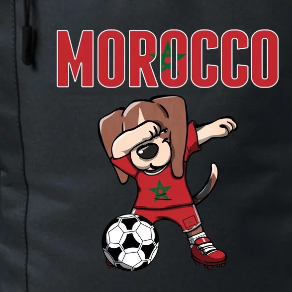 Dabbing Beagle Dog Morocco Soccer Fans Jersey Moroccan Flag Great Gift Daily Commute Backpack