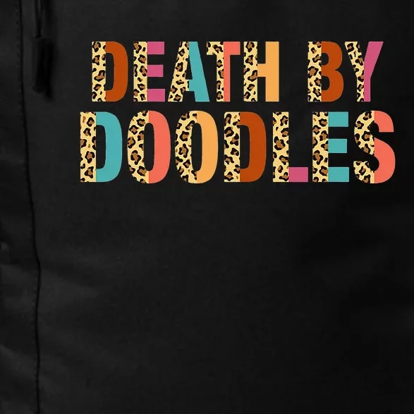 Death By Doodles Dog Groomer Dog Grooming Leopard Print Daily Commute Backpack