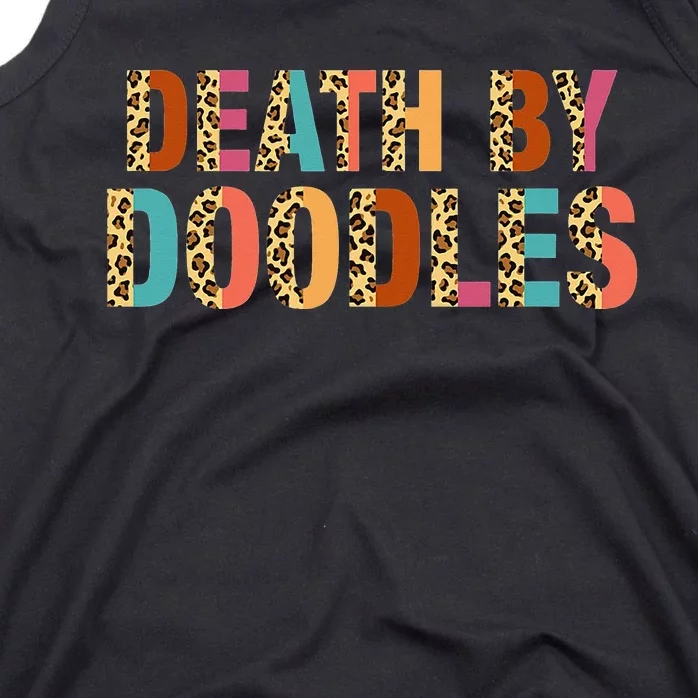 Death By Doodles Dog Groomer Dog Grooming Leopard Print Tank Top