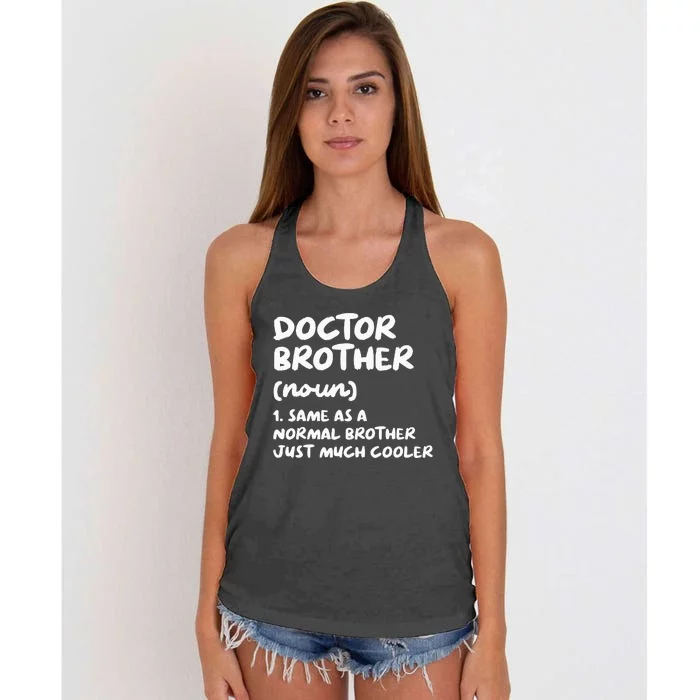 Doctor Brother Definition Women's Knotted Racerback Tank