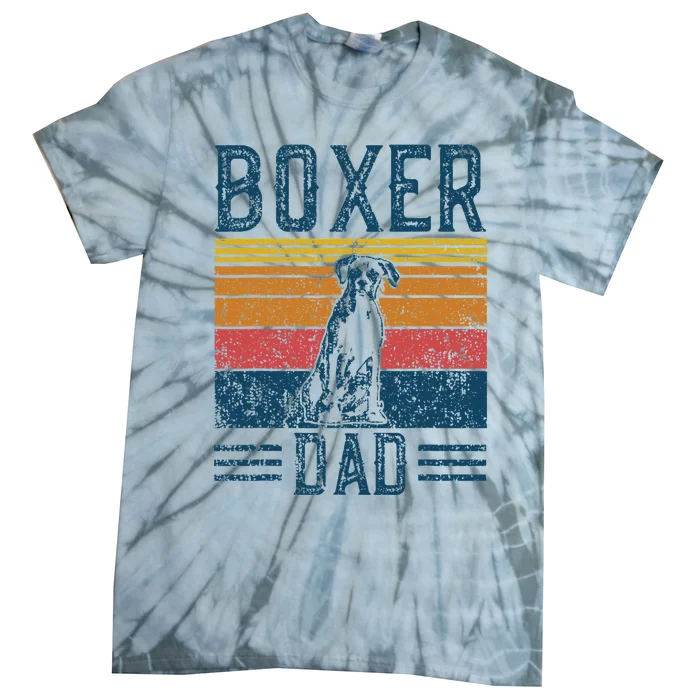 Dog Boxer Dad Vintage Boxer Dad Tie-Dye T-Shirt