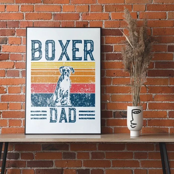 Dog Boxer Dad Vintage Boxer Dad Poster