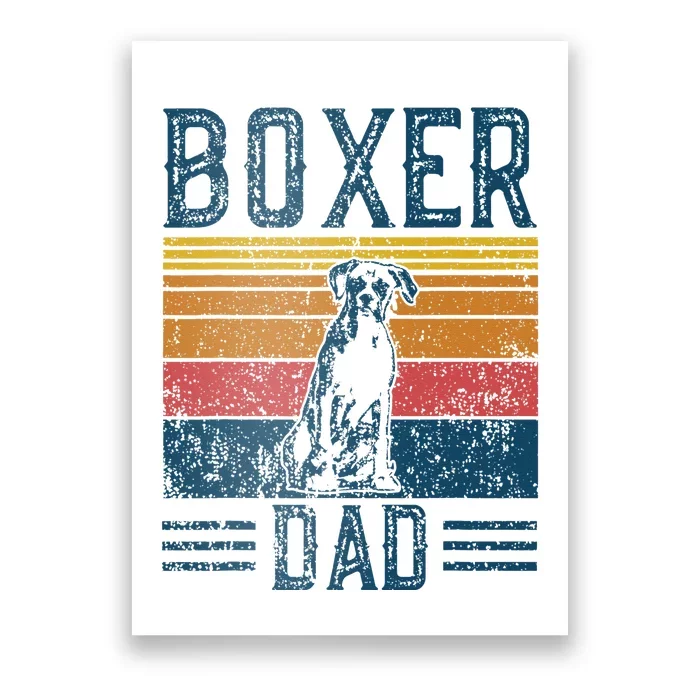 Dog Boxer Dad Vintage Boxer Dad Poster