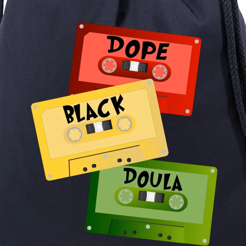 Dope Black Doula Black History Month Black Birth Matters Gift Drawstring Bag