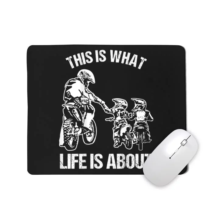 Dirt Bike Dad Motocross Motorcycle FMX Biker Father And Kids Mousepad