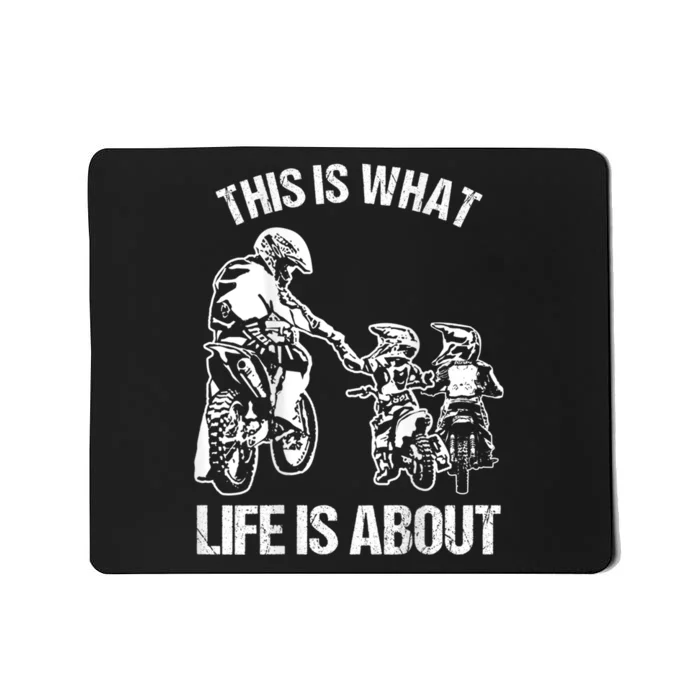 Dirt Bike Dad Motocross Motorcycle FMX Biker Father And Kids Mousepad