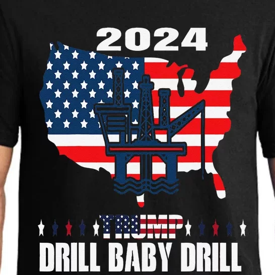 Drill Baby Drill American Flag Oilrig Oilfield Trash Pajama Set