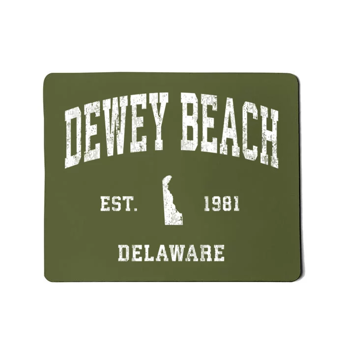 Dewey Beach Delaware De Vintage Athletic Established Mousepad