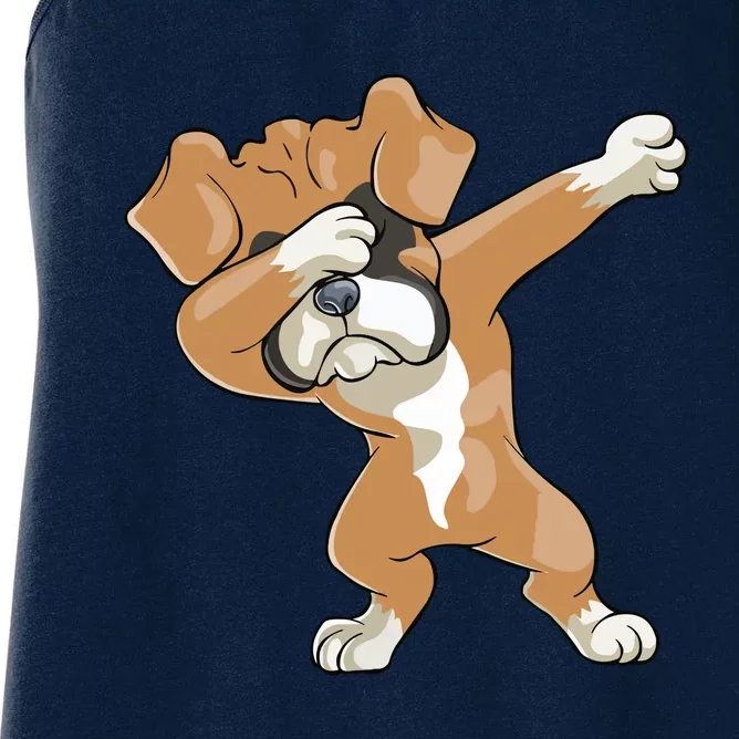 Dabbing Boxer Dog T Gift Funny Dab Gift Puppy Men Women's Racerback Tank