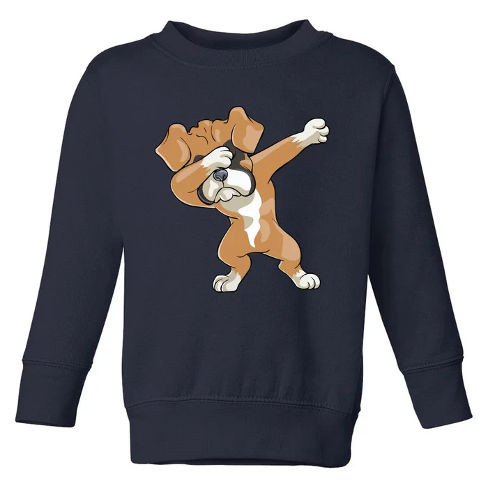 Dabbing Boxer Dog T Gift Funny Dab Gift Puppy Men Toddler Sweatshirt