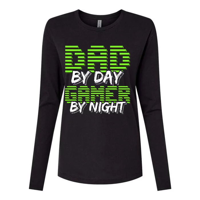 Dad By Day Gamer By Night Fathers Day Video Gamer Gift Gift Womens Cotton Relaxed Long Sleeve T-Shirt