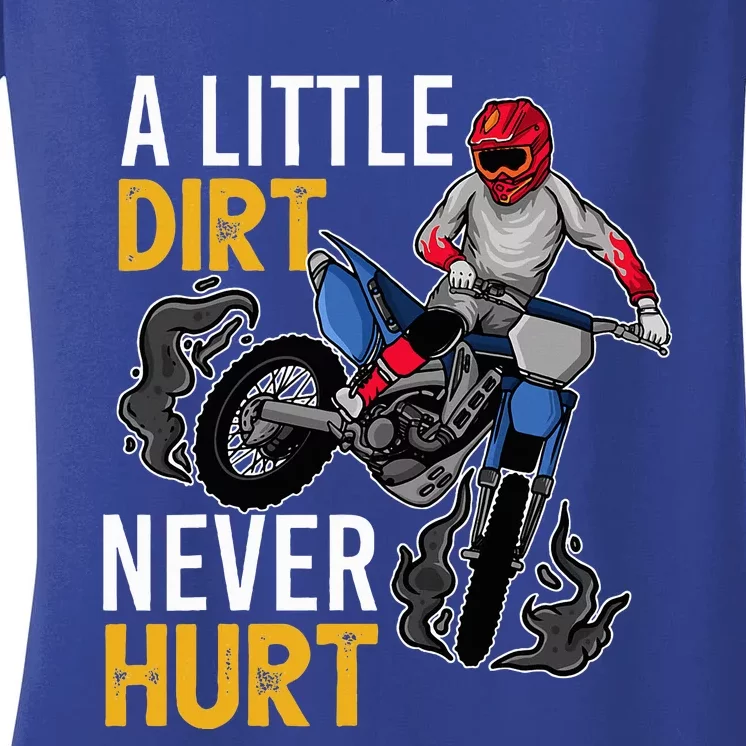 Dirt Bike Design Motorbike Racing Women's V-Neck T-Shirt