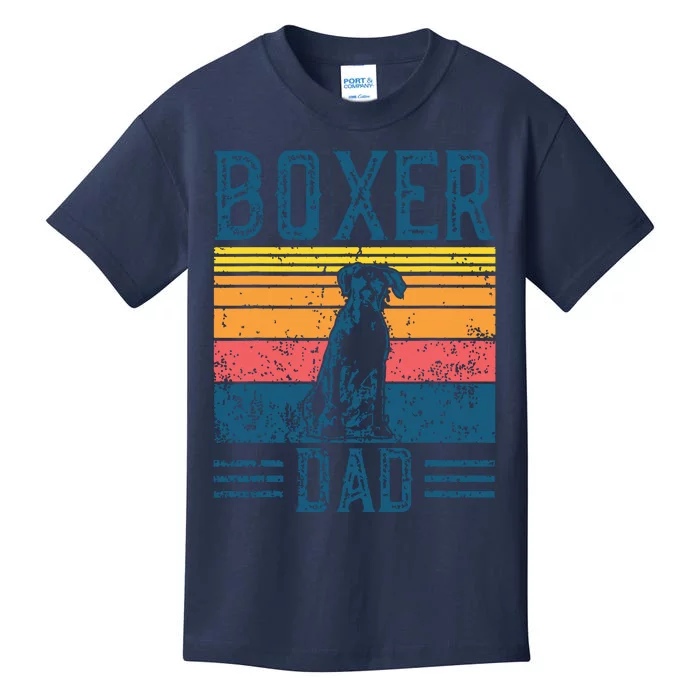 Dog Boxer Dad Vintage Boxer Dad Kids T-Shirt