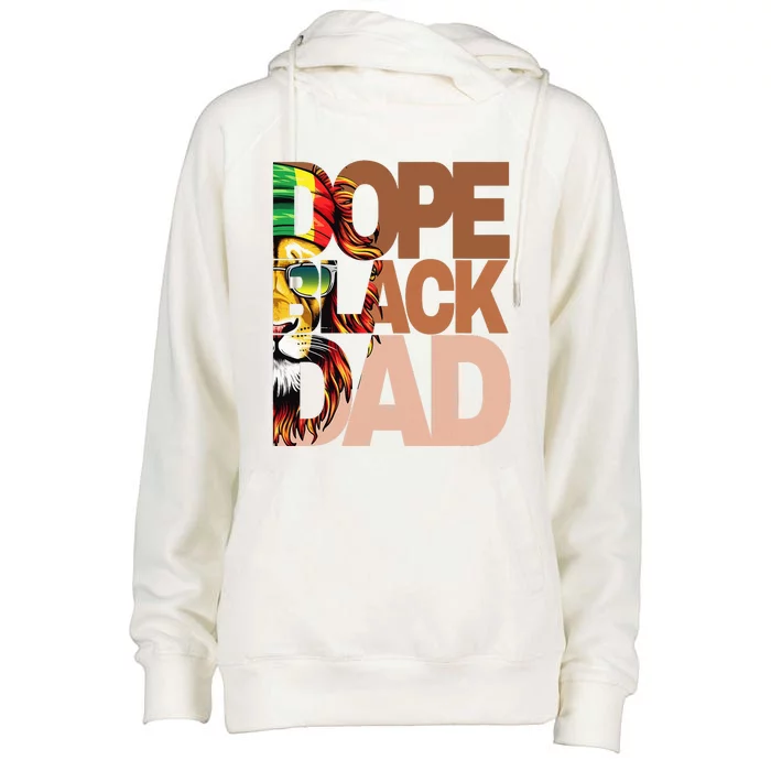 Dope Black Dad Juneteenth Father's Day Black Man king Womens Funnel Neck Pullover Hood