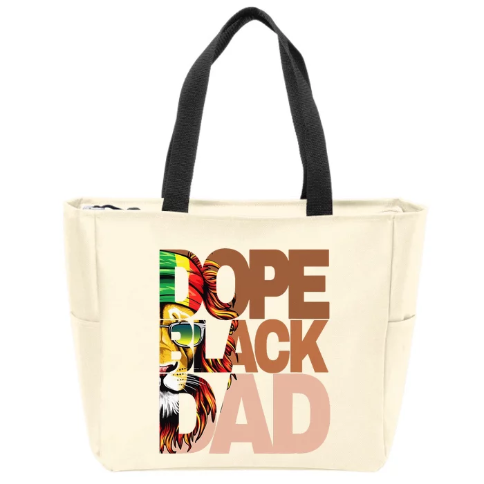 Dope Black Dad Juneteenth Father's Day Black Man king Zip Tote Bag