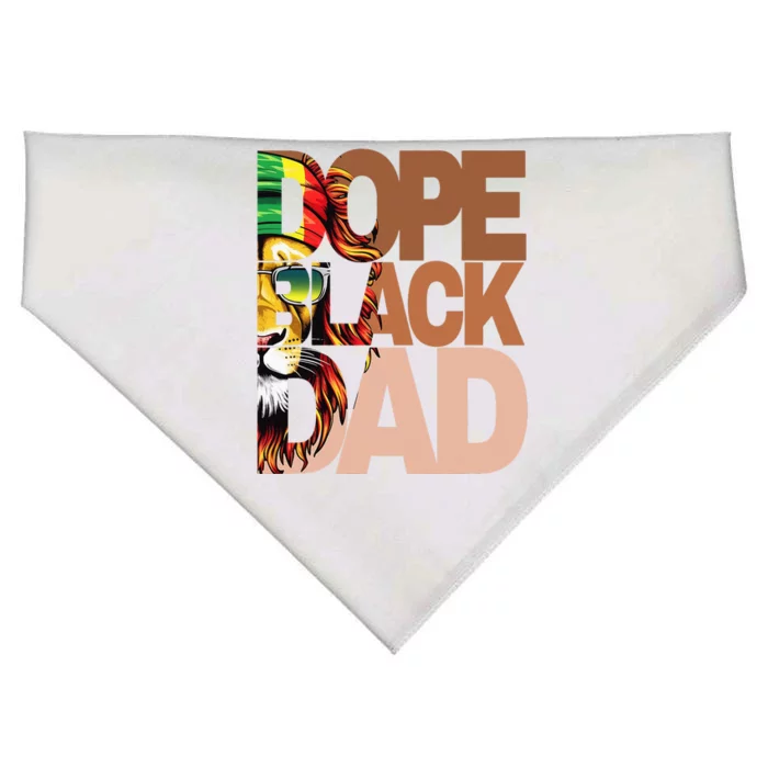 Dope Black Dad Juneteenth Father's Day Black Man king USA-Made Doggie Bandana