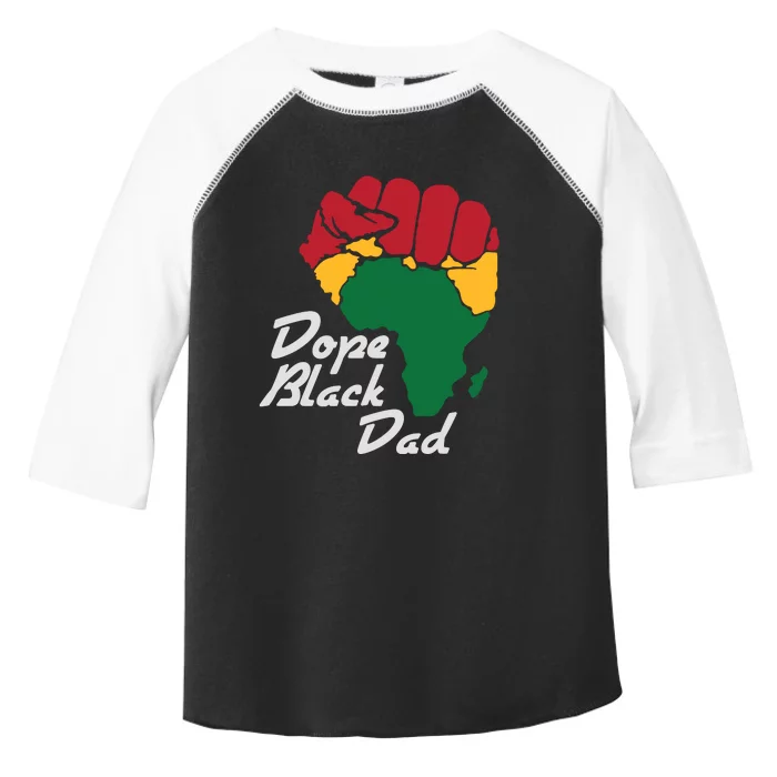 Dope Black Dad Black History Month Toddler Fine Jersey T-Shirt