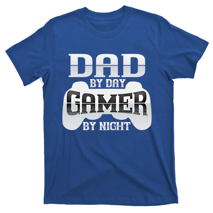 Dad By Day Gamer By Night Funny Nerdy Video Game Dad Great Gift T-Shirt