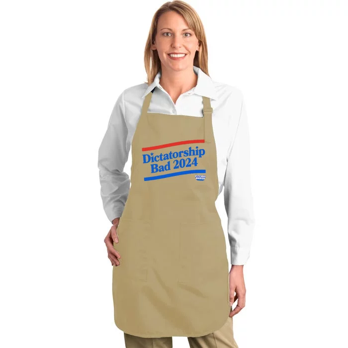 Dictatorship Bad Full-Length Apron With Pocket