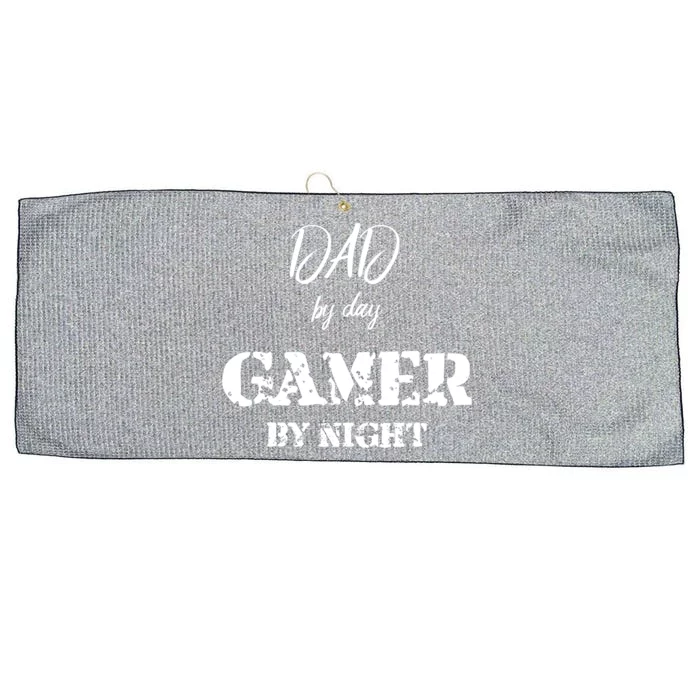 Dad By Day Gamer By Night Gift Large Microfiber Waffle Golf Towel