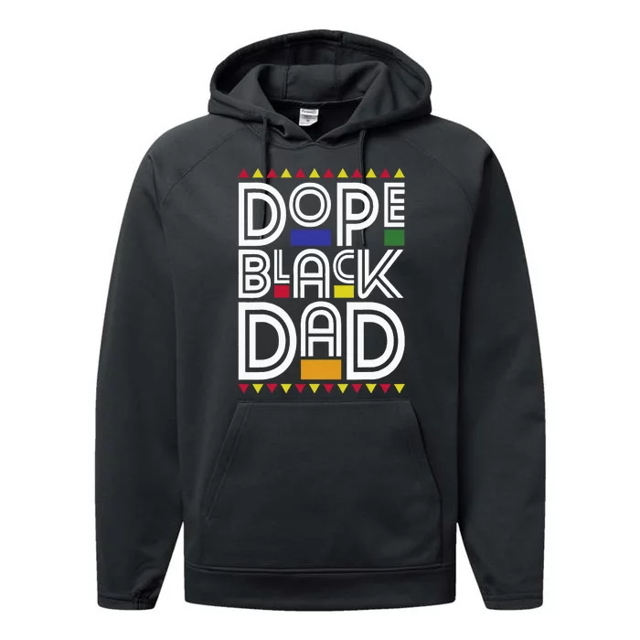 Dope Black Dad Black History Month Juneteenth 1865 Performance Fleece Hoodie