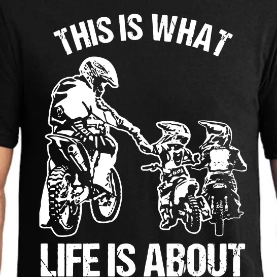 Dirt Bike Dad Motocross Motorcycle Biker Father And Son Pajama Set