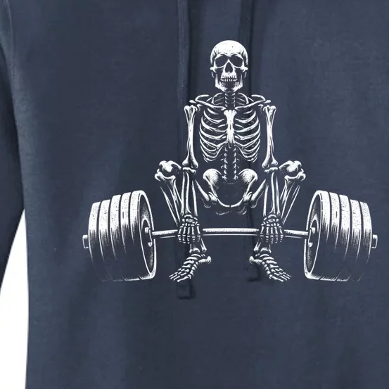 Deadlifting Bodybuilding Deadlifter Skeleton Gym Lifting Gift Women's Pullover Hoodie