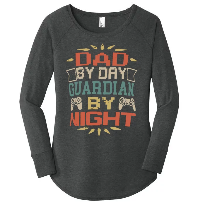 Dad By Day Guardian By Night Women's Perfect Tri Tunic Long Sleeve Shirt